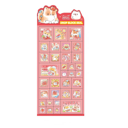 【N18】かわいい動物 3D立体風 カートゥーン風 ブロック装飾 DIY自由に使えるステッカー