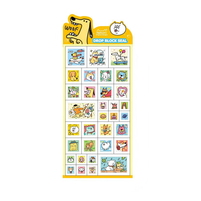 【N18】かわいい動物 3D立体風 カートゥーン風 ブロック装飾 DIY自由に使えるステッカー