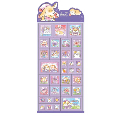 【N18】かわいい動物 3D立体風 カートゥーン風 ブロック装飾 DIY自由に使えるステッカー