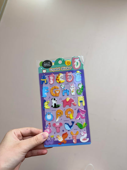 【N5】かわいい動物（ペンギン・くま）の海の世界 瑠璃ガラス製 立体スマホ用デコレーション 手帳ステッカー