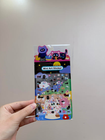 【N9】かわいいカートゥーン風 ミニネイルシール ガーリー ピンクハート フルーツ＆猫モチーフ 大パーティー 世界を旅する