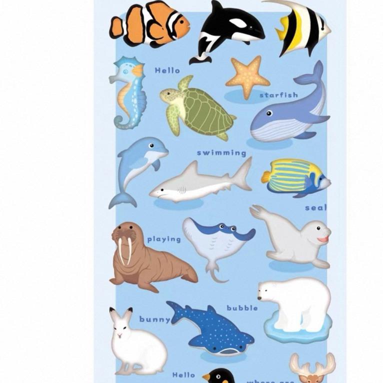 【N8】3D立体 泡綿素材 かわいい動物 防水ステッカー