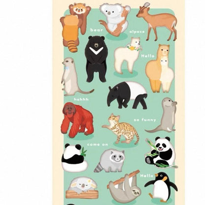 【N8】3D立体 泡綿素材 かわいい動物 防水ステッカー