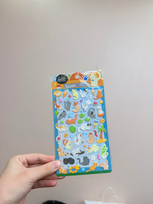 【N5】かわいい動物（ペンギン・くま）の海の世界 瑠璃ガラス製 立体スマホ用デコレーション 手帳ステッカー