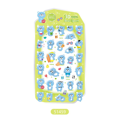 【N11】かわいい3D浮彫り イルカ・オウム・ペンギン・ブルーバット 立体スマホ 手帳・水筒用デコレーションステッカー