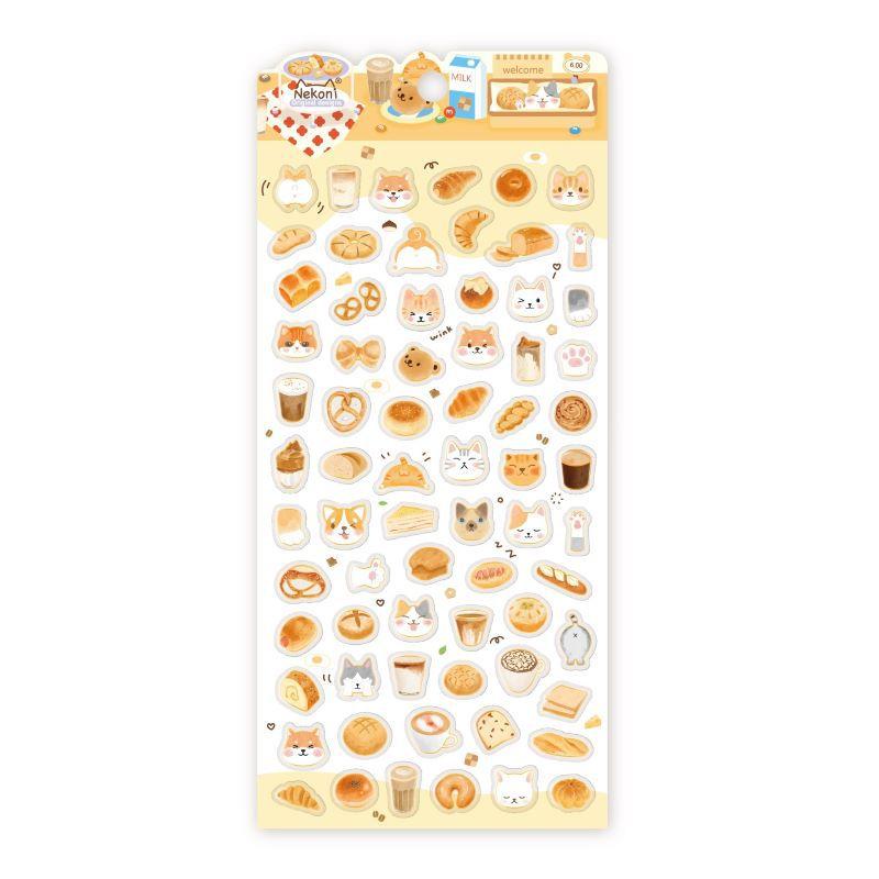 【N13】金箔押/銀箔押 カートゥーン 琉璃ガラス風 アニマル 海洋ファンタジー 小さな恐竜 デコレーションステッカー