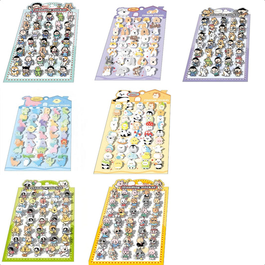 【N7】おもしろい人物・動物シリーズ DIY立体デコレーション スタンディングステッカー