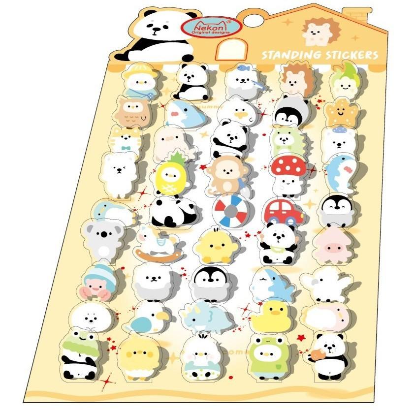 【N7】おもしろい人物・動物シリーズ DIY立体デコレーション スタンディングステッカー