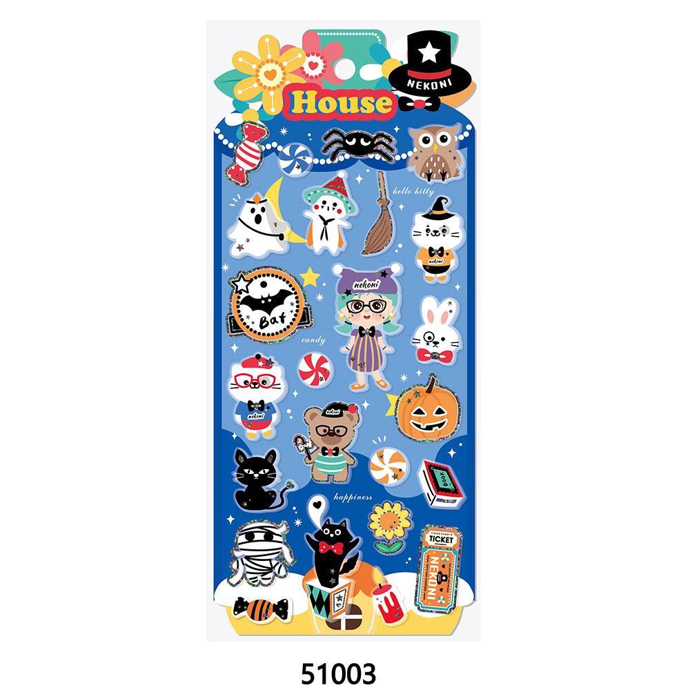 【N12】琉璃 小ほくろガール 透明クリスタル レザー風3D スマホ装飾 手帳ステッカー