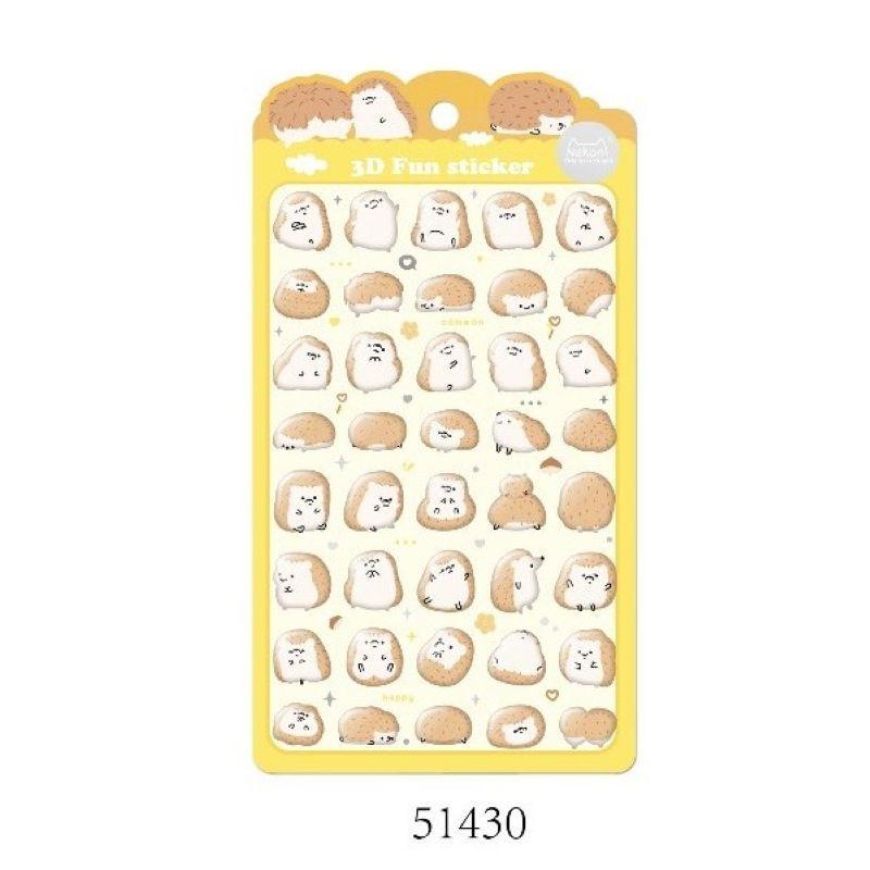 【N17】かわいい3D浮彫りパンダ・ネコ・アライグマ アニマルコレクション 立体スマホ用ステッカー