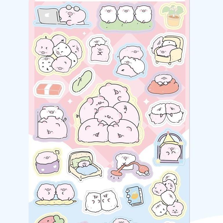 【N4】定番キュート立体レーザー3D発泡スチックステッカー