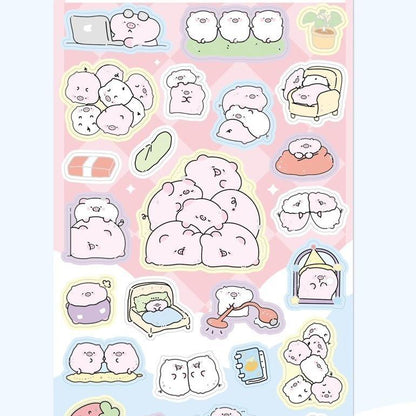 【N4】定番キュート立体レーザー3D発泡スチックステッカー